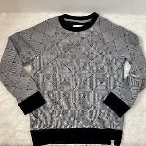 Boys Black and White Sovereign Code Sweater